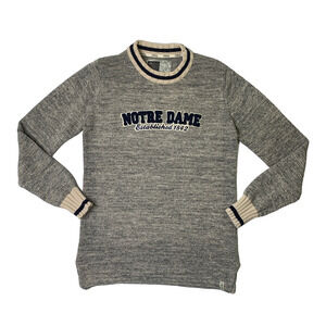 Notre Dame‎ Fighting Irish Sweater Mens L Large Textured Knit Cotton Renu Bruzer